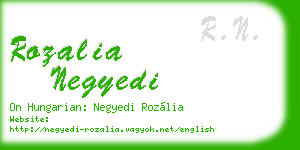 rozalia negyedi business card